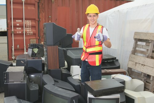 Recycling center in Barkingside with various materials