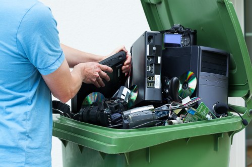 Secure document shredding process in an office clearance